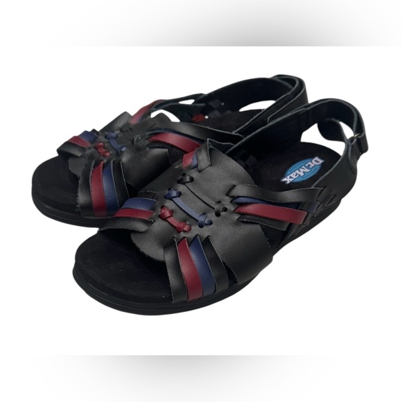 Women’s Dr. Max Woven Slip Back Slip-On Leather Sandals: 8 Wide - Picture 1 of 7